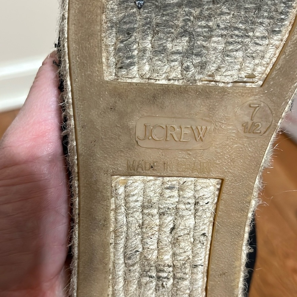 J. Crew Made in Spain Espadrille Flats in Linen 7.5 - Picture 7 of 8